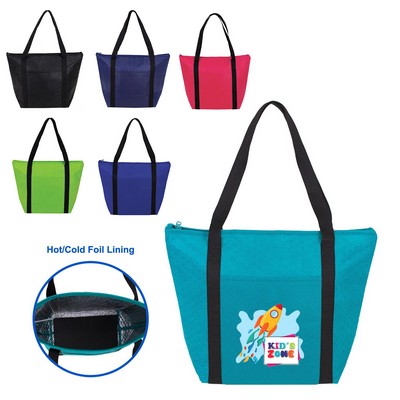 Insulated Hot / Cold Zipper Cooler Tote